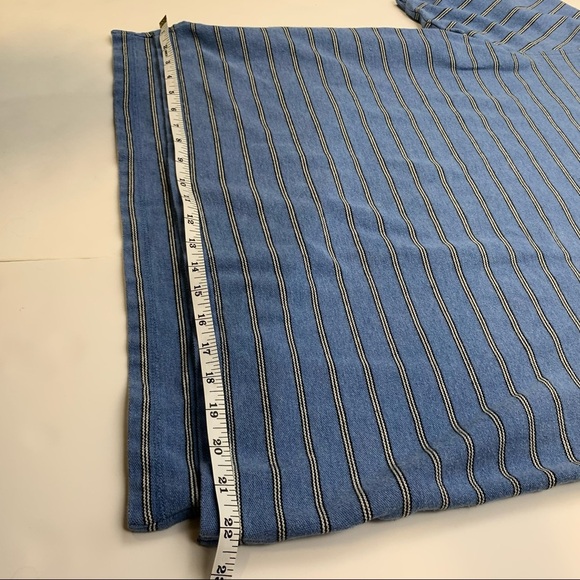 Adidas Light Blue and White Striped Cotton Polo Retro Shirt - Picture 9 of 14